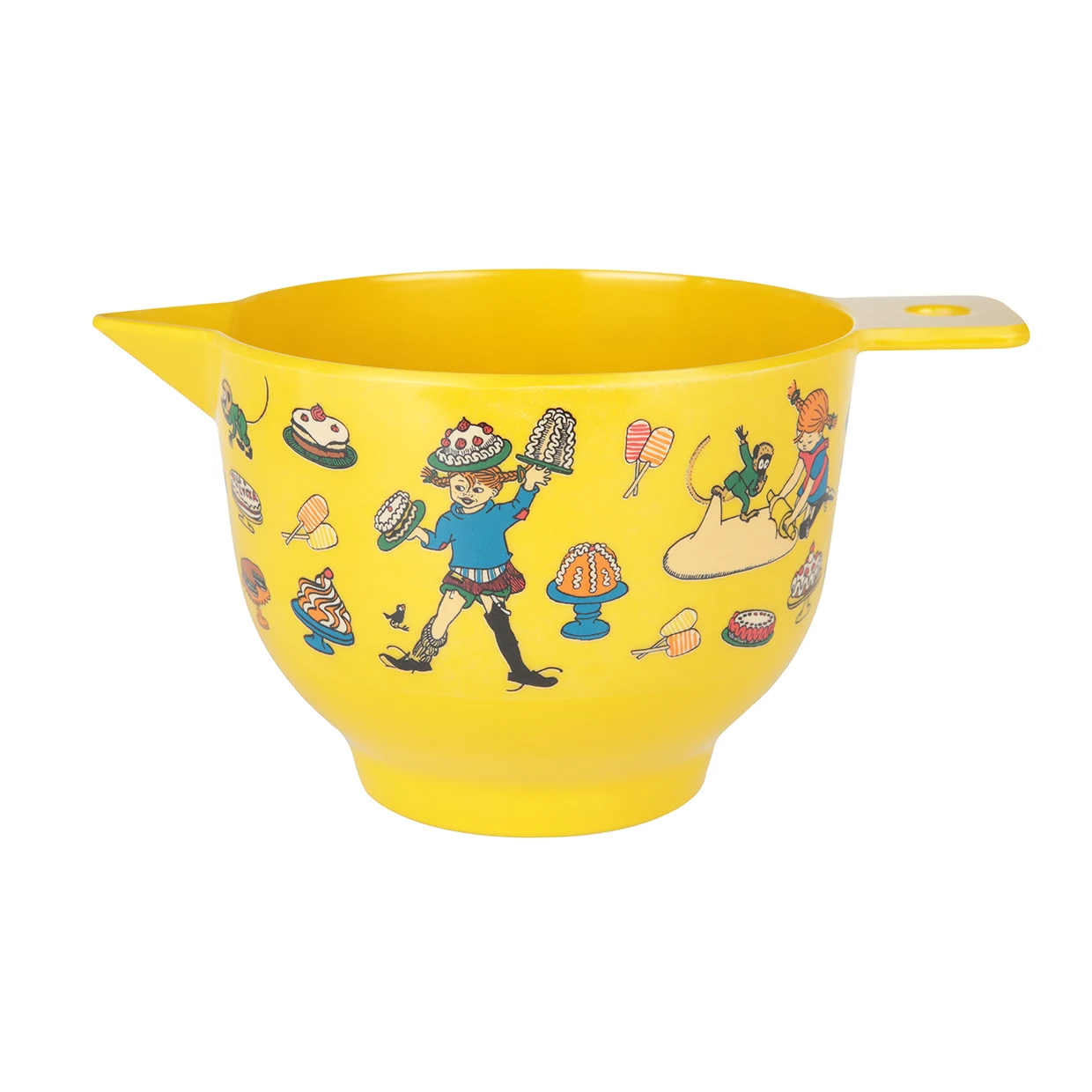 Pippi Långstrump -bakskål melamin gul 1,5 liter