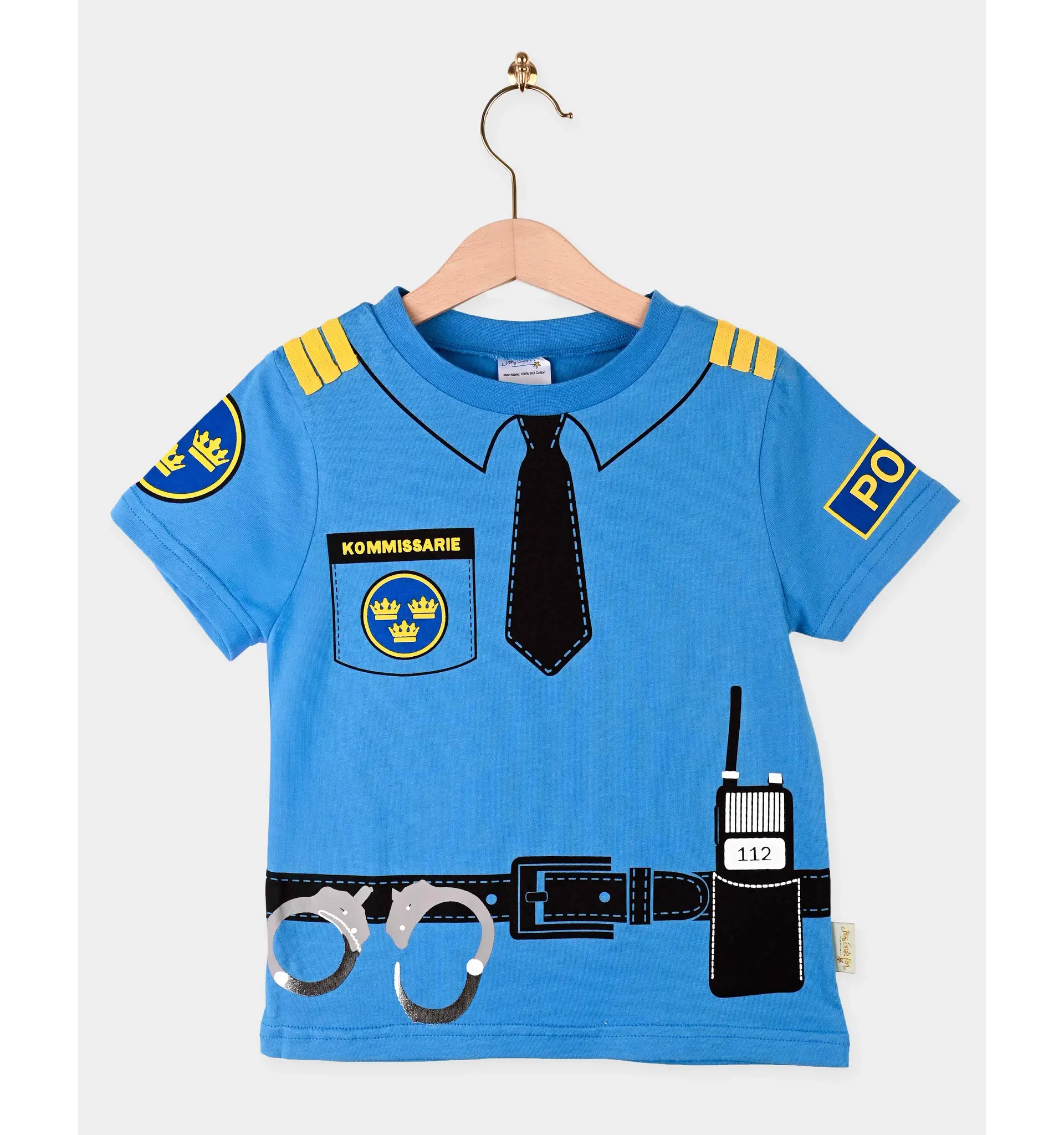 Polis t-shirt, strl 2-4 år