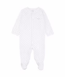 Onesie med fot White/Silver - Livly