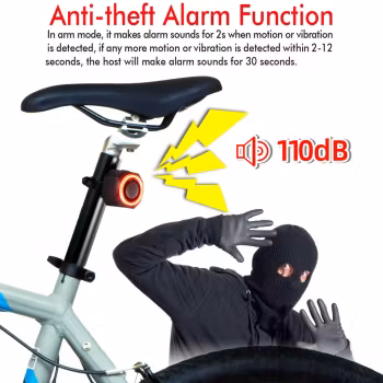 West Biking Bicycle Light Alarm