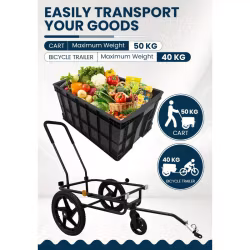 2-i-1 Cykelvagn & Handkärra