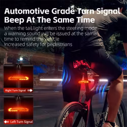 West Biking Bakljus med blinkers och larm funktion