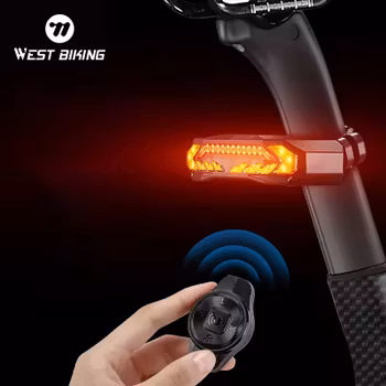 West Biking Bakljus med blinkers och larm funktion