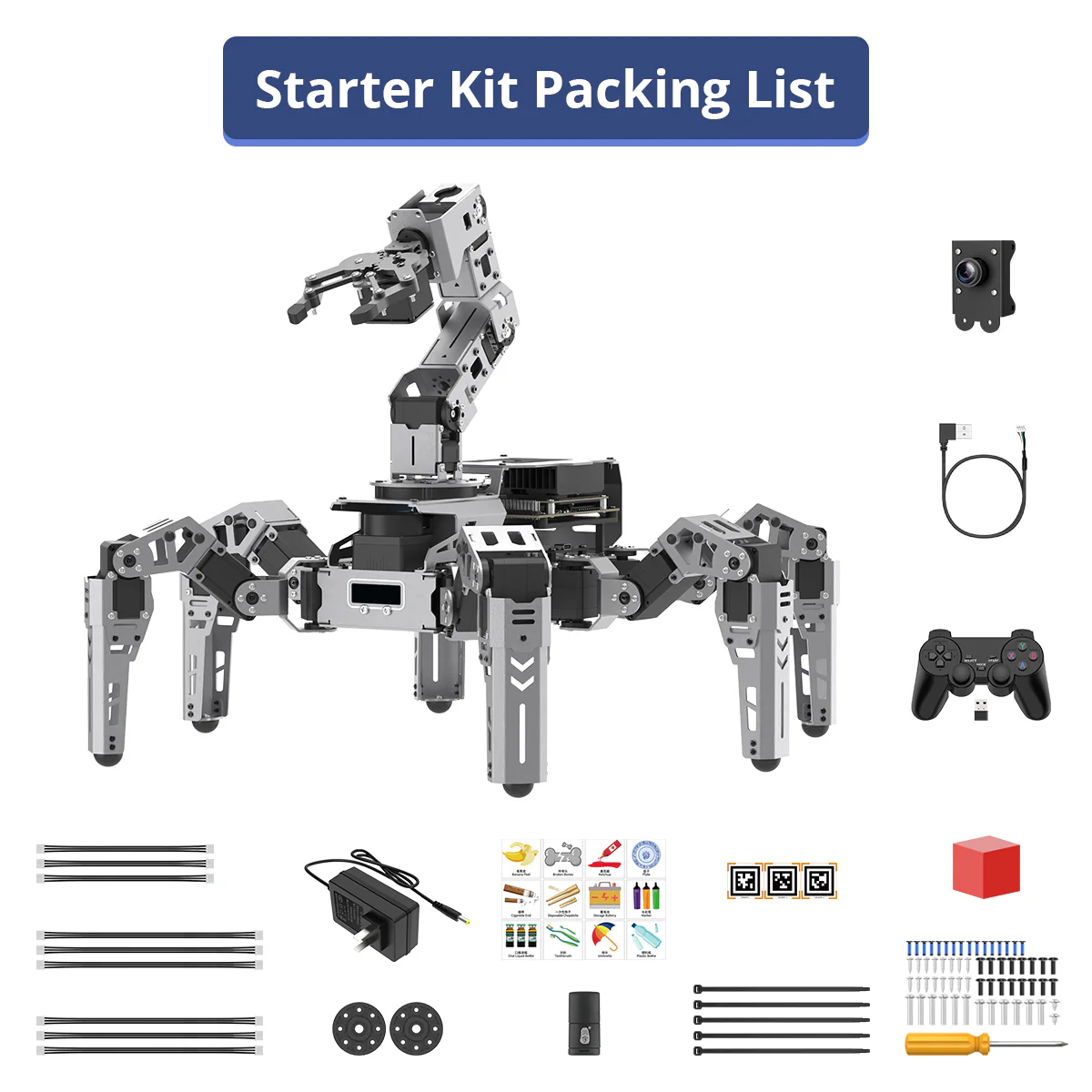 ROSpider ROS2 Hexapod AI-Robot