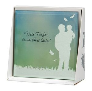Spegeltavla, Silver Silhouette - Min Farfar är världens bästa!