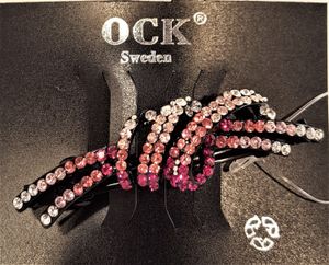 Hårspänne strass rosett lila ton