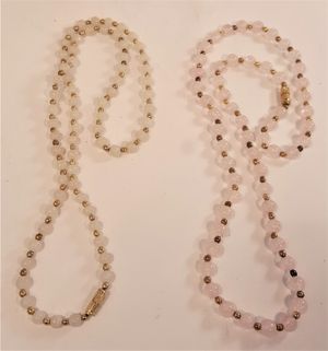 Halsband av Rosenkvarts, 2 varianter, x1