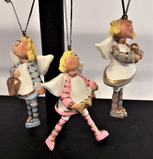 Söt ängel med ledade ben, att hänga, x1
