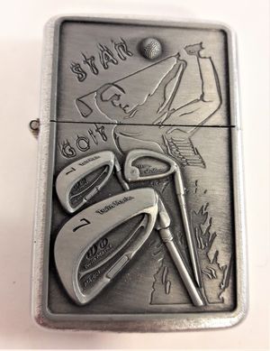Golf - Bensintändare, motiv golfklubbor, Twin Mark