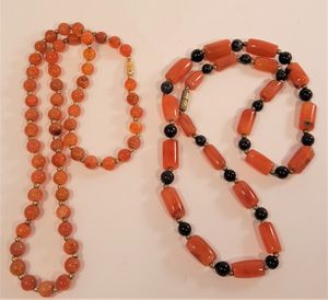 Halsband av Karneol, 2 olika att välja mellan, x1