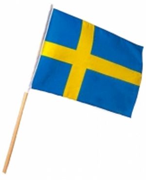 Svenska flaggan på pinne