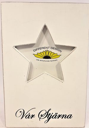 Stjärnformad fotoram med glas