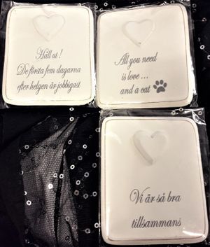 Kylskåpsmagnet med text, 3 varianter