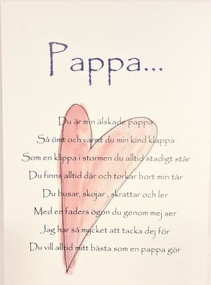 Farsdagskort med hjärta och text