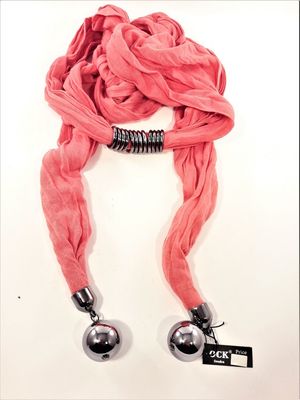 Häftig scarf, ljusröd