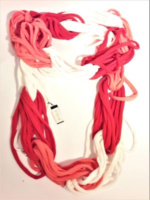 Scarf röd-vit-rosa