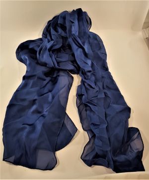 Blå silkescarf