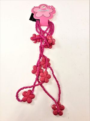 Rosa set med armband och halsband för barn