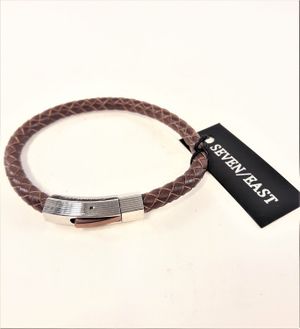 Läderarmband Brun med Spänne Guldfärg