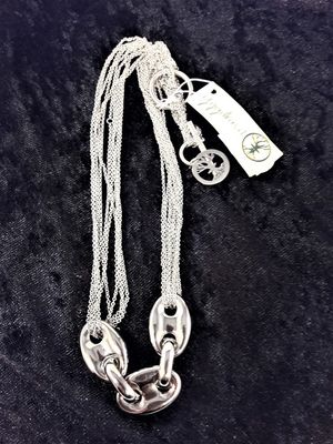 Halsband i Stål med Kedjor Silverfärg