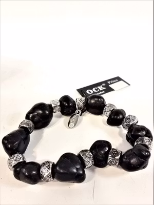 Armband i svart och silver