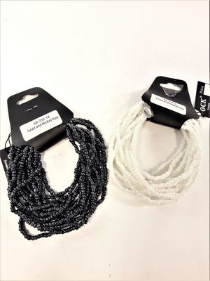 Flerradigt armband med små pärlor, två varianter