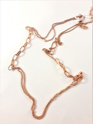 Dubbelt halsband i kopparfärg ca 45 cm