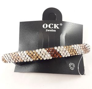 Hårspänne strass gul ton