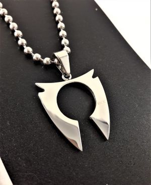 Stål Halsband med Hänge Silverfärg