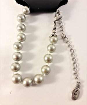 Armband med Silverfärgade Pärlor och Silverfärgad Kedja