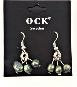 Örhängen med Detaljer Grön