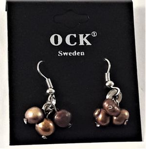 Örhängen med Detaljer Brun