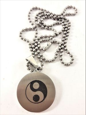 Halsband med Hänge Yin Yang Silverfärg