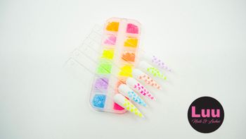 Neon butterfly glitter set