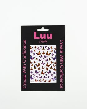 Butterfly nailstickers in blue and brown color