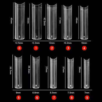 Clear 2 x XL square Non curve 500 pcs in 10 sizes