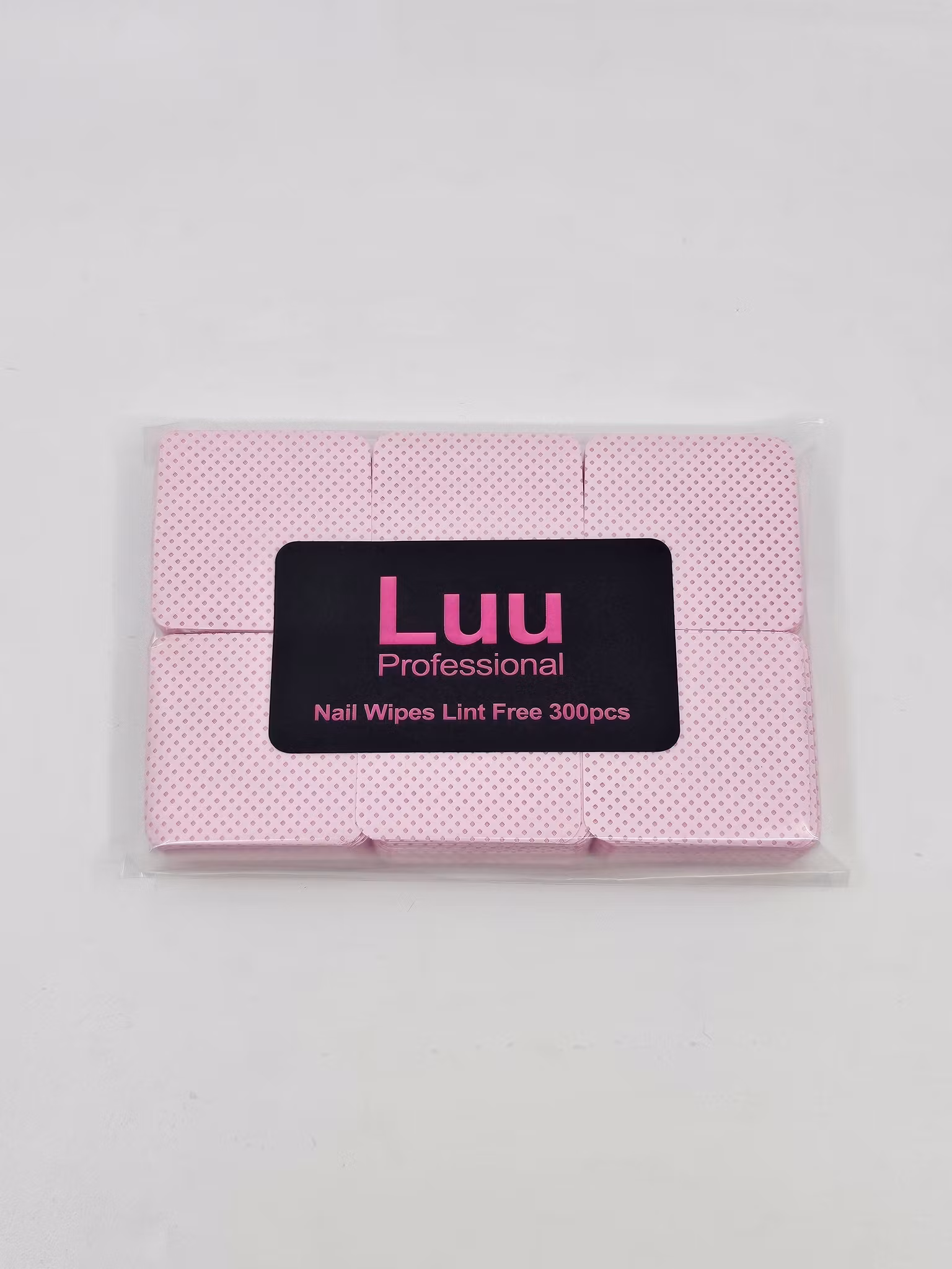 Lint free nail wipe pads 300 pcs pink