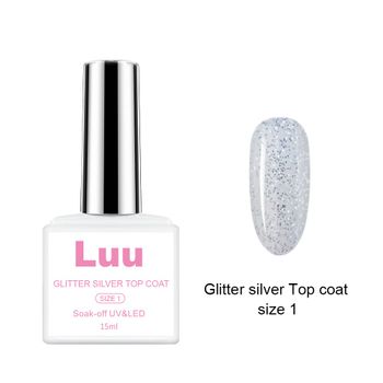 Topcoat glitter silver size 1