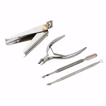 Silver nail tools set