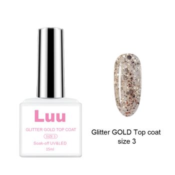 Topcoat glitter gold size 3