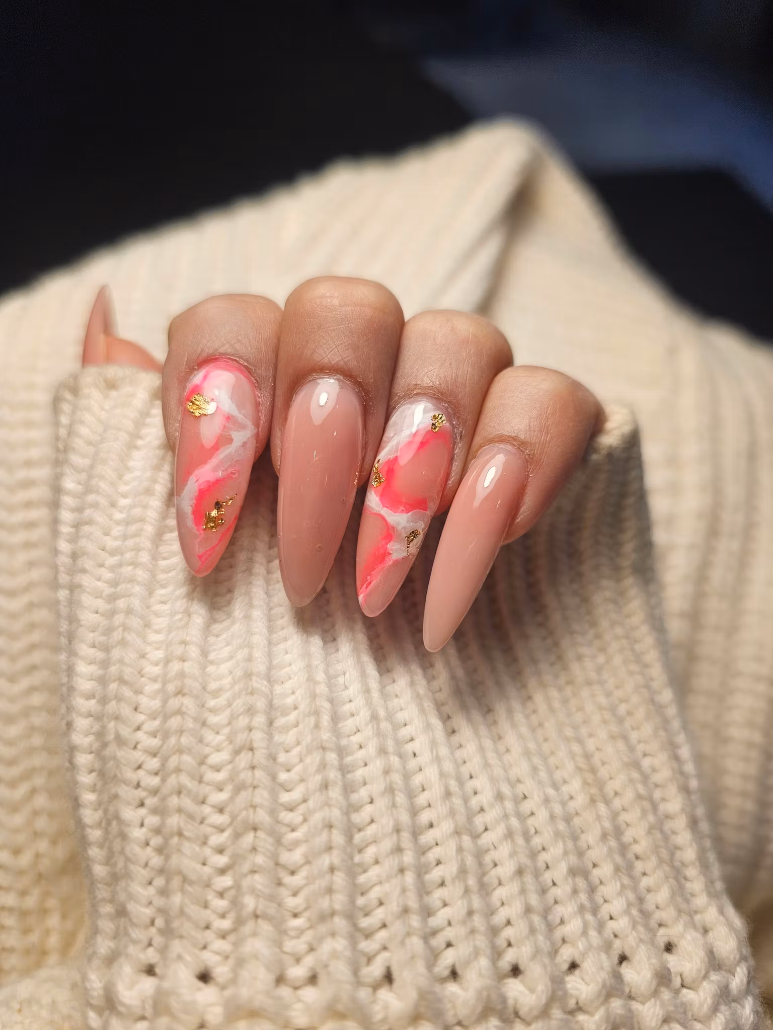 Marble ink pink F02