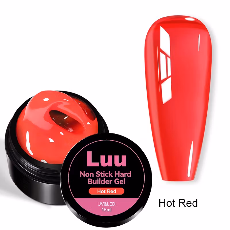 Hard builder gel non sticky Hot red 15g