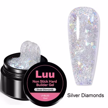 Hard builder gel non sticky Silver Diamonds 15g