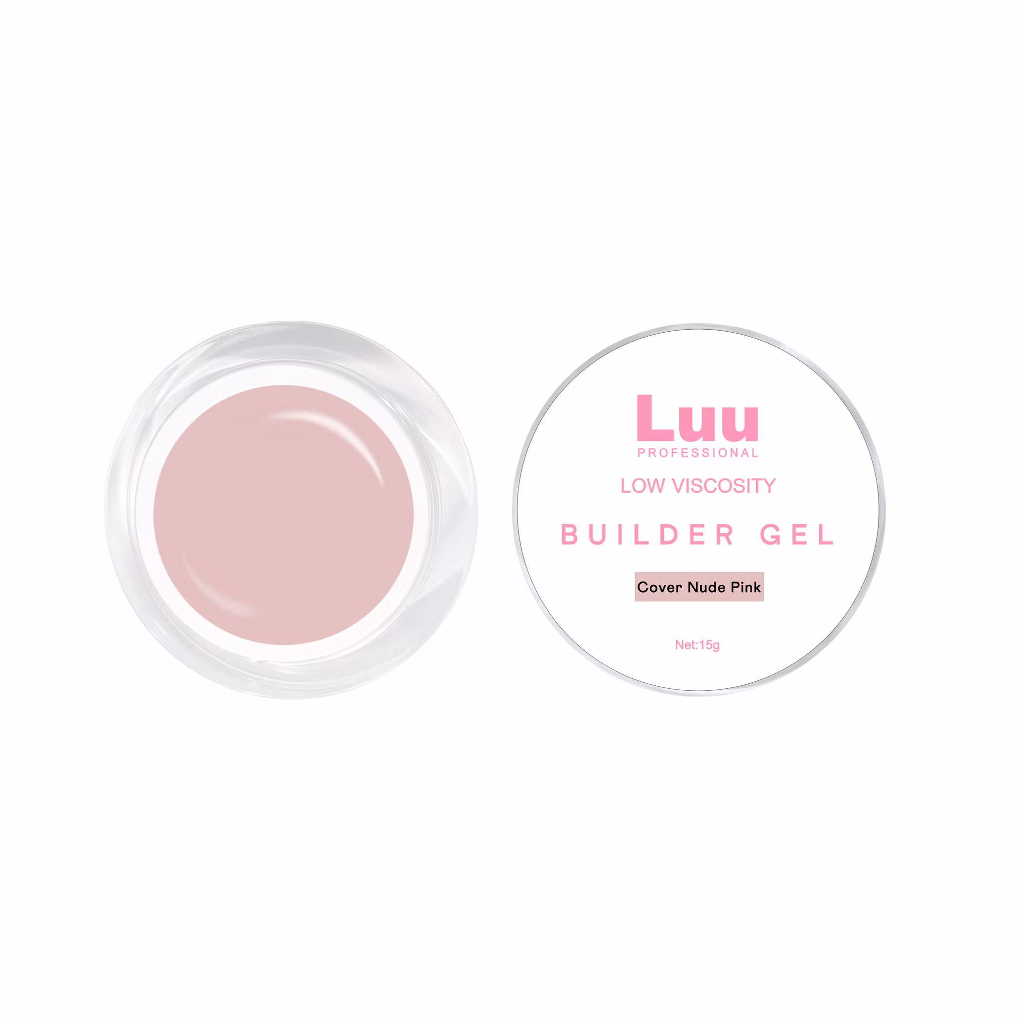 Gel builder Cover nude pink low viscosity 15g