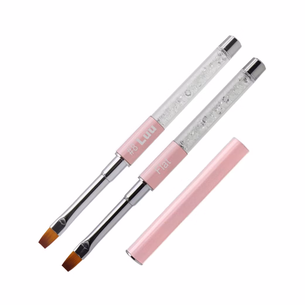 Gel brush flat size 8 pink