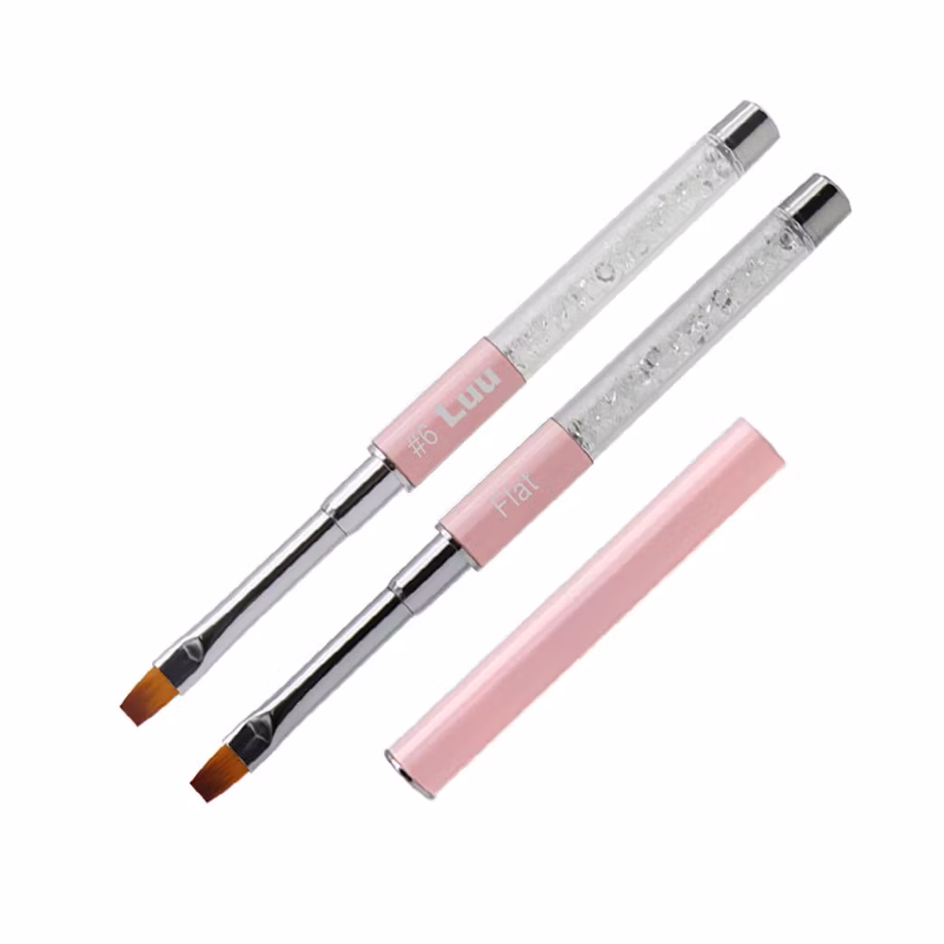 Gel brush flat size 6 pink