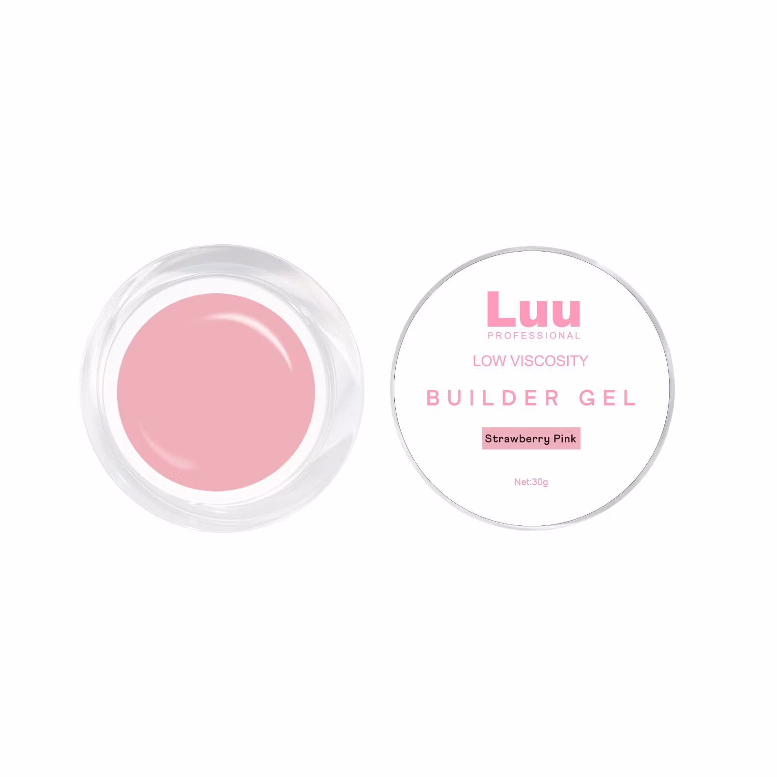 Gel builder Strawberry Pink low viscosity 30g