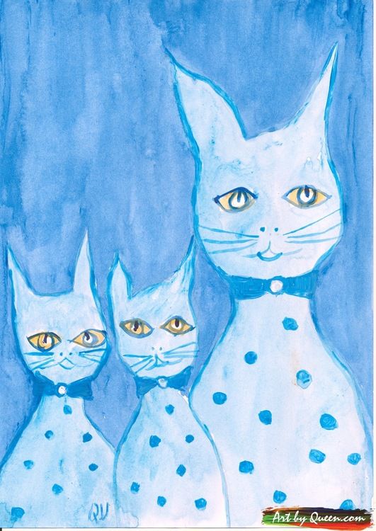 Kattmamman med två katter