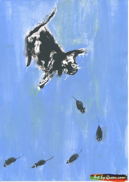 Katten jagar möss