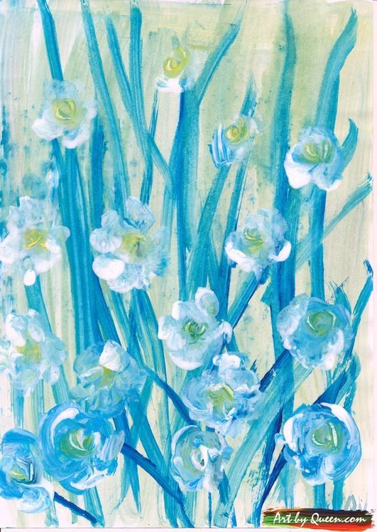 Vita vildväxande blommor